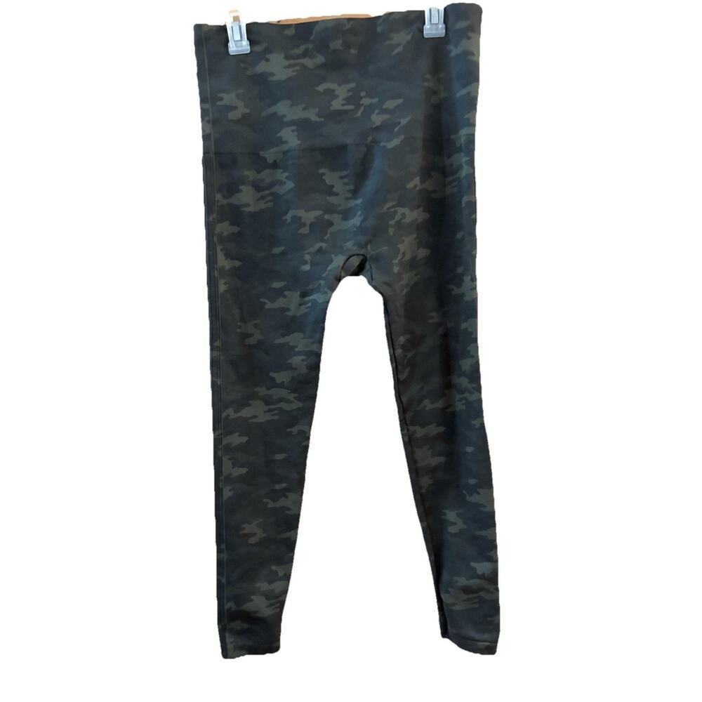 Spanx 3X Camo Leggings Green Athleasure Casual Slimming